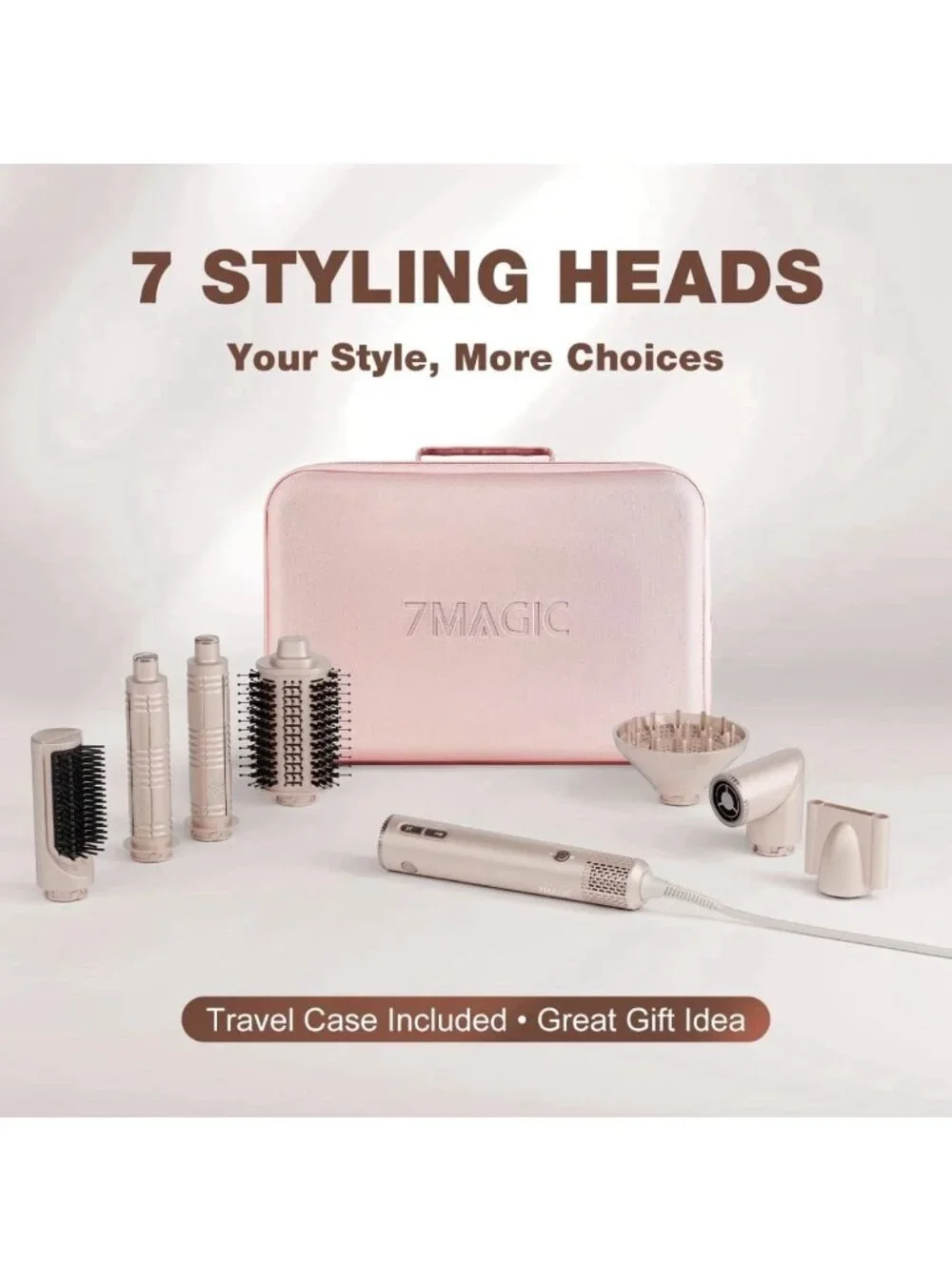 7 Magic 7 in 1 Hair Styler & Hair Dryer Brush 110,000 RPM High Speed Blow Dryer